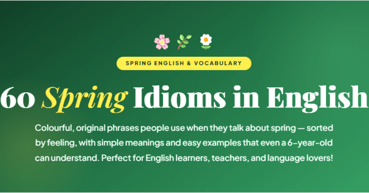idioms-for-spring