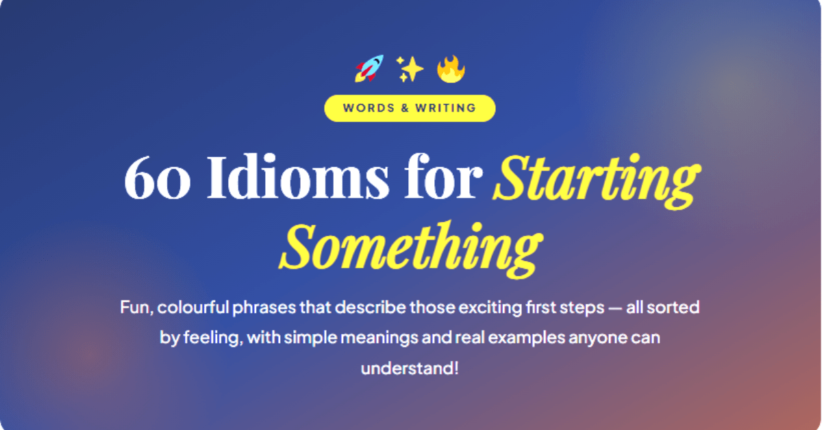 idioms-for-starting-something