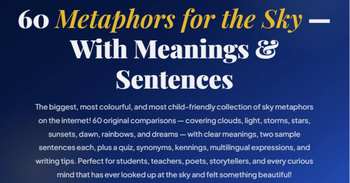 Metaphors for Sky