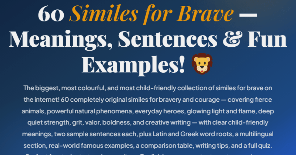 Similes for Courage