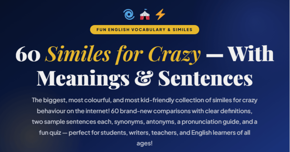 Similes for Crazy